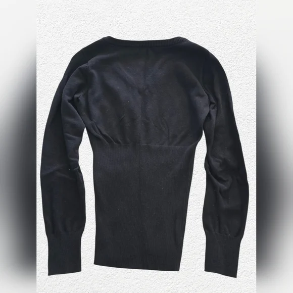 GUESS Sweater Bundle Womens M Logo V Neck + Striped Embellished Sweater - Picture 5 of 11